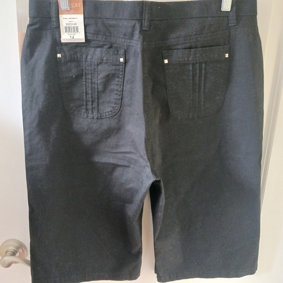 Black Haggar Denim Shorts with studs - Picture 3 of 8